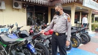 Balap Liar, Polresta Pekanbaru Sita 30 Unit Sepeda Motor