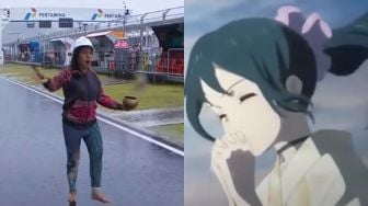 Aksi Rara Pawang Hujan MotoGP Ternyata Mirip Adegan Salah Satu Tokoh di Anime ini, Berikut Kesamaanya