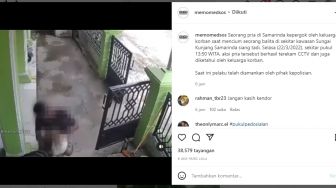 VIRAL! Diduga Pedofilia, Aksi Bejat Seorang Pria di Samarinda Cium Balita Terekam CCTV yang Terpasang di Halaman