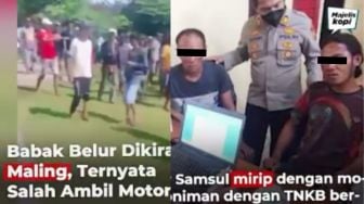 Apes! Dikira Maling, Dua Pria Babak Belur Usai Dihajar Warga, Ternyata Cuma Salah Ambil Motor