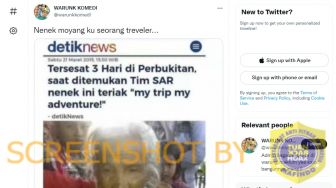 CEK FAKTA: Heboh Nenek Tersesat 3 Hari di Perbukitan, Teriak 'My Trip My Adventure' saat Bertemu Tim SAR, Benarkah?