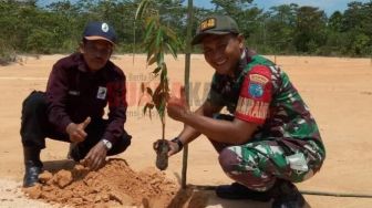 Aksi Tanam Pohon di Sadaniang, Danramil Toho Ajak Masyarakat Peduli Lingkun