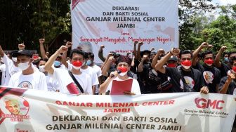 Milenial di Jambi Deklarasi Dukung Ganjar di 2024