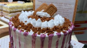 Cocok Untuk Camilan Buka Puasa, Ini Resep Taro Lotus Biscoff Cake