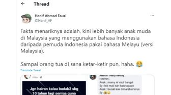 Anak Muda Malaysia Lebih Suka Pakai Bahasa Indonesia daripada Melayu, Orang Tua Ketar-ketir: Bilang Salam dari Binjai
