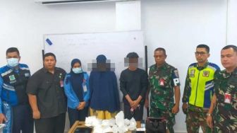 Dua Mahasiswa asal Duri Bawa Sabu 1,6 Kg di Perut Ditangkap di Bandara Pekanbaru