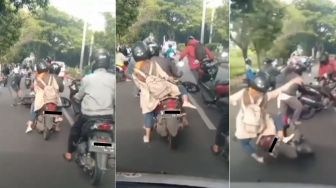 Duh Pak! Mau Bantu Orang Kecelakaan sampai Lupa Istri, Auto Terjatuh, Warganet: Lemes 'Bestie'