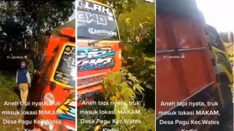 Curhat Sopir Truk Nyasar ke Kompleks Makam, Ngakunya Melintas di Jalan Raya Biasa