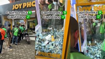 Saingan Berat Sisca Kohl! Ramai Mesin Capit Berisi Uang Tunai sampai HP Baru, Auto Dikerubungi Driver Ojol