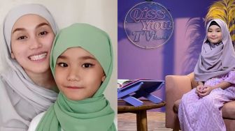 7 Potret Bilqis Isi Acara Doa Anak, Gaya Hijabnya Gemes Banget!