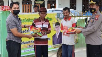 Sambut Ramadhan, Polres Bangkep Gelar Pembagian Beras 