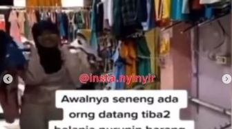 Viral Perempuan Diduga Depresi Belanja di Sebuah Toko Baju Katanya Ingin Seperti Nagita Slavina