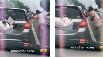 Viral Wanita Ketok Kaca Jendela Honda Jazz Saat Terjebak Macet di Jalan, Aksinya Bikin Publik Salut