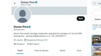 Akun Twitter Resmi Dewan Pers Diduga Diretas, Begini Penjelasannya