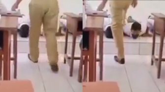 Seorang Guru Injak Siswa saat Push Up di Depan Kelas sebagai Hukuman, Warganet Berdebat