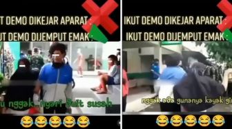 Polisi Gak Berkutik! Viral Cowok Dijemput Paksa Emak Saat Ikut Demo, Publik: Daripada Dikutuk Jadi Batu