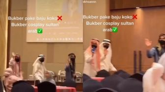 Seru Banget! Sekumpulan Pria Ini Bukber Berpakaian Ala Sultan Arab, Warganet Salfok ke Wajah: Mendukung Mas