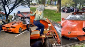 Video Viral di TikTok Indonesia Penampakan Lamborghini Aneh, Media Asing Syok