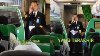 Viral Pidato Perpisahan Pilot di Penerbangan Terakhir Sebelum Pensiun, Publik Ikut Terharu