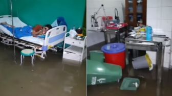 Viral Video Rumah Sakit Kebanjiran hingga Setengah Meter, Sejumlah Pasien Terpaksa Diungsikan
