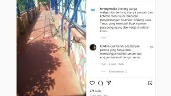 Viral Kondisi JPO di Alun-Alun Malang Bertebaran Kotoran Manusia