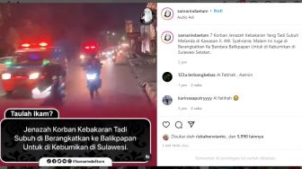 Haru, Iring-iringan Ambulans 7 Jenazah Kebakaran Maut Jalan AWS Samarinda Viral di Medsos, Warganet: Rest In Peace!