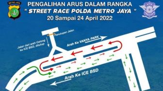 Gelaran Street Race 22-24 April 2022, Simak Pengalihan Lalin di BSD Tangerang