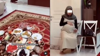 Auto Panik Berjamaah, Lagi Bukber Perempuan Ini Alami Pecah Ketuban, Warganet Salfok ke Muka Bumil