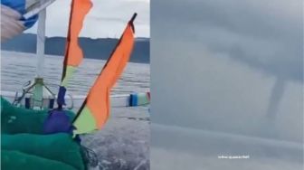 Viral, Fenomena Waterspout Terekam di Lautan yang Diduga Selat Badung, Ini Bahaya Dan Ciri-cirinya