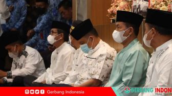 Bupati Lampung Utara Ikuti Acara Nuzulul Quran 1443 Hijriah Secara Virtual