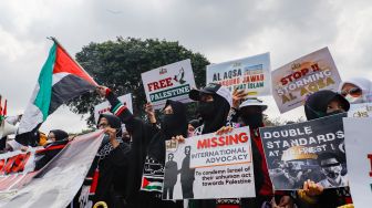 Aksi Bela Al Aqsa dan Palestina di Depan Kedutaan Besar Amerika