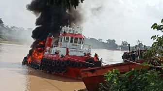 Kronologis Kapal Tugboat Bojoma Terbakar di Sungai Batanghari, 1 ABK Tewas