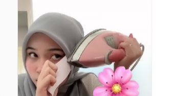 Terlalu Ekstrem, Cara Gadis Ini Merapikan Hijab Bikin Warganet Ngilu