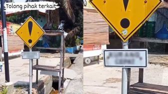 Viral Rambu &quot;Kurangi Kecepatan&quot; Dibikin Nyeleneh di Pekanbaru: Nantangin!