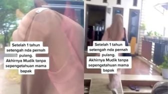 Wanita Mudik Tanpa Beri Kabar Orang Tua, Reaksi Keluarganya Bikin Warganet Ikut Nangis