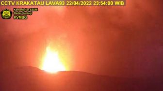 Gunung Anak Krakatau Erupsi 4 Kali pada 22 April 2022, Begini Kondisi Terbarunya Saat Ini