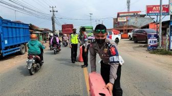 Cegah Kemacetan Jelang Idul Fitri, Polres Pringsewu Lakukan Rekayasa Lalu Lintas di Tiga Titik