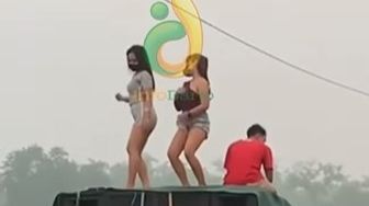 Viral Dua Cewek Seksi Joget di Atas Sound System Bikin Publik Geram: Bulan Puasa Malah Maksiat