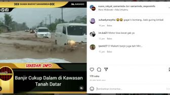 Banjir Parah di Tanah Datar, Air Berlumpur Sebabkan Kendaraan Berjalan Pelan