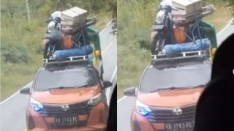 5 Momen Viral Para Pemudik Lebaran 2022, Naik Bajaj sampai Angkut Motor di Mobil