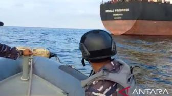 Dua Kapal Tanker Berbendera Asing Pengangkut Palm Oil dan CPO Diamankan TNI AL
