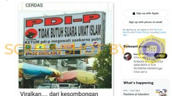 Heboh Baliho PDIP Tak Butuh Suara Umat Islam, Begini Faktanya