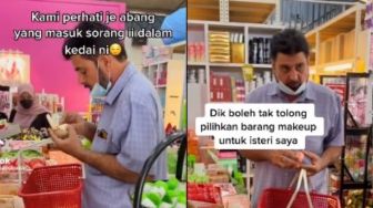 Pria Paruh Baya Terekam Masuk Toko Makeup, Bikin Bingung Pegawai Ternyata Cari Hadiah untuk Istri