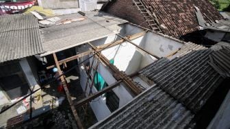 Kasihan, Jelang Lebaran Puluhan Rumah di Sidoarjo Rusak Akibat Diterjang Angin Puting Beliung