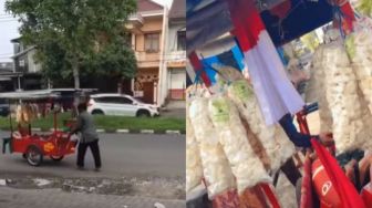 Alasan di Balik Seorang Ayah Jualan Kerupuk Keliling Bawa Anaknya Berkebutuhan Khusus Ini, Menyayat Hati