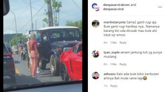 Bule Mengamuk di Jalan Raya Uluwatu Denpasar Bali, Paksa Warga Turun Dari Mobil