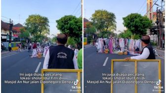 Indahnya Toleransi, Sholat Idul Fitri di Denpasar Dijaga Pecalang Adat Bali