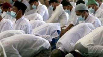 488 Warga Binaan Pemasyarakatan Lapas Gorontalo Salat Idul Fitri di Masjid At Taubah