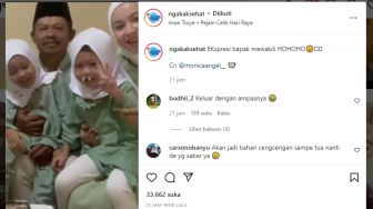 Aksi Bocah Ini Saat Foto Bersama Bikin Ngakak Sekeluarga, Warganet: Kasihan