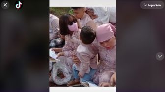 Reaksi Gala Sky Saat Pipinya Dicolek Emak-emak Pas Berziarah Jadi Sorotan Netizen: Gak Mau
